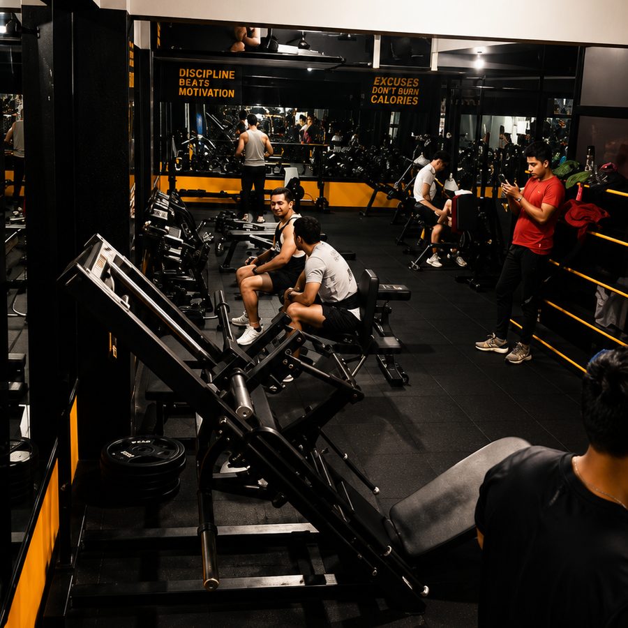 Members training together on the gym floor
